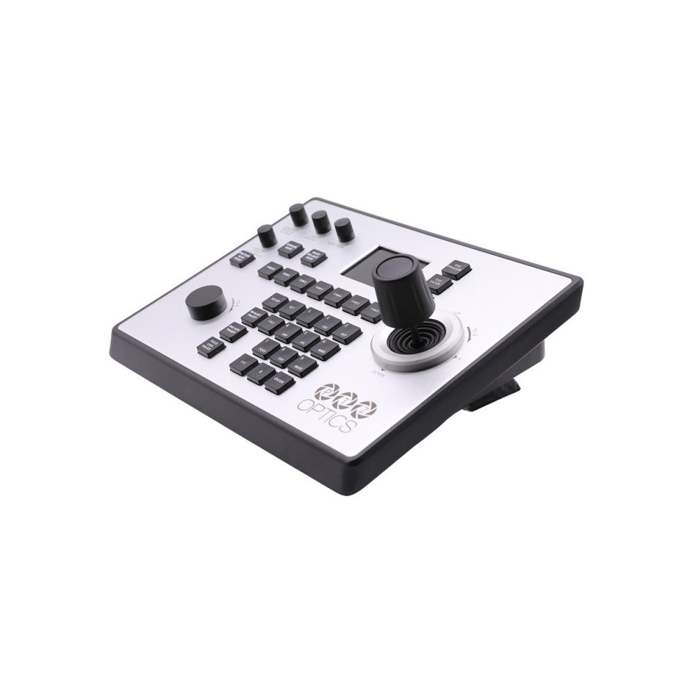 PTZOptics IP or serial PTZ camera controller, VISCA &amp; VISCA over IP joystick keyboard, PoE &amp; universal power supply