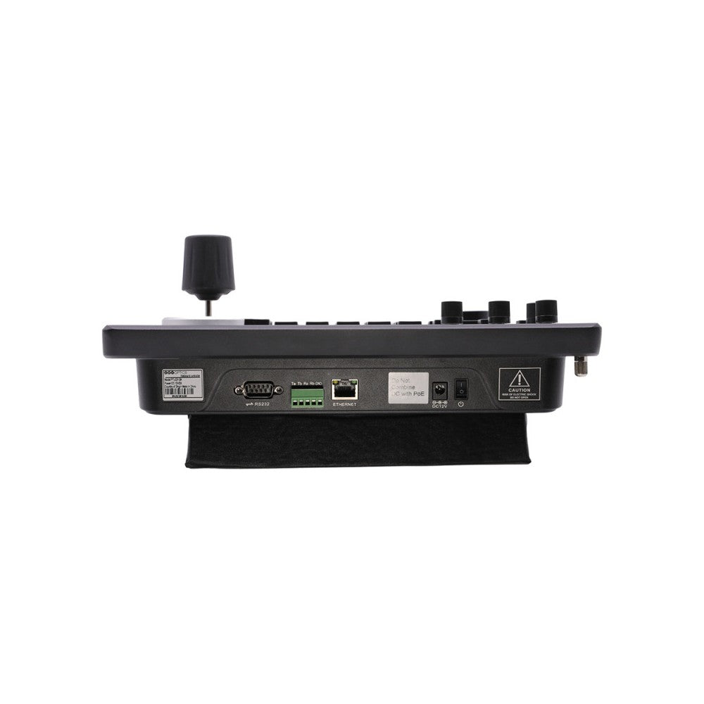 Controlador de cámara PTZ IP o serie de PTZOptics, teclado con joystick VISCA y VISCA over IP, PoE y fuente de alimentación universal