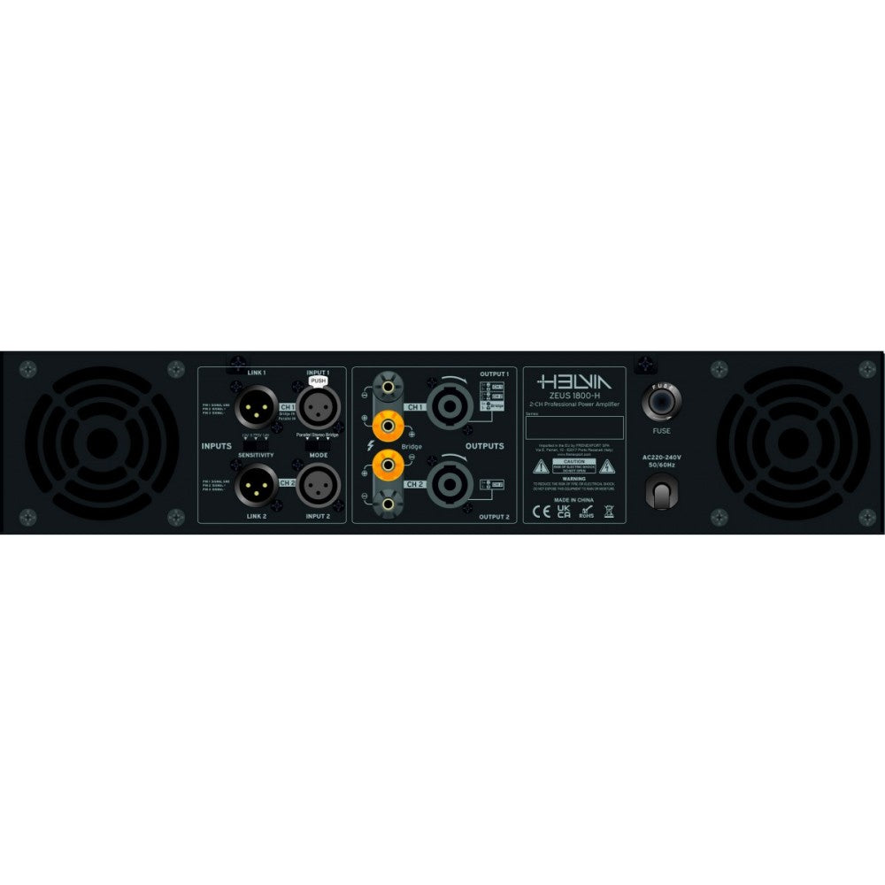 HELVIA ZEUS 1800-H AMPLIFICATORE DI POTENZA 2X600W 8OHM