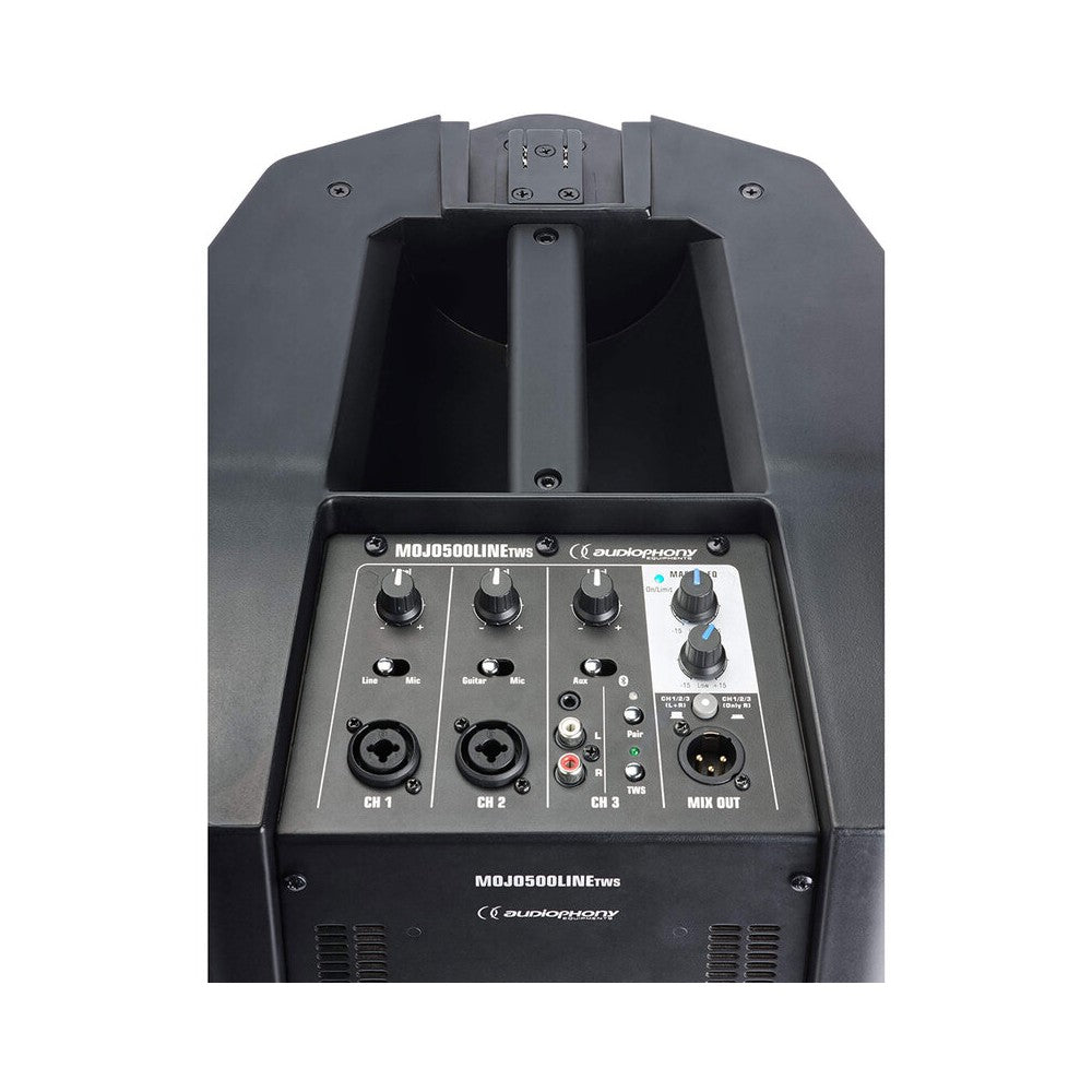 Audiophony 500 W active sub + column system, mixer, BT 5.0 TWS