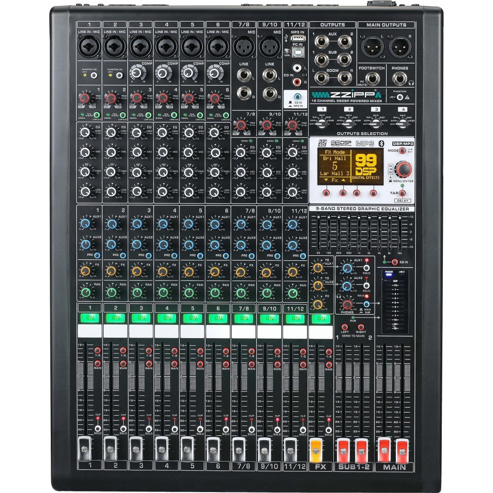ZZIPP ZZMXPRO12 - Mixer a 12 canali con DSP