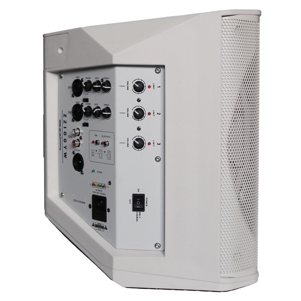 ZZIPP ZZIGGYW - CASSA AMPLIFICATA BIANCA A BATTERIA DA 6.5" 120W