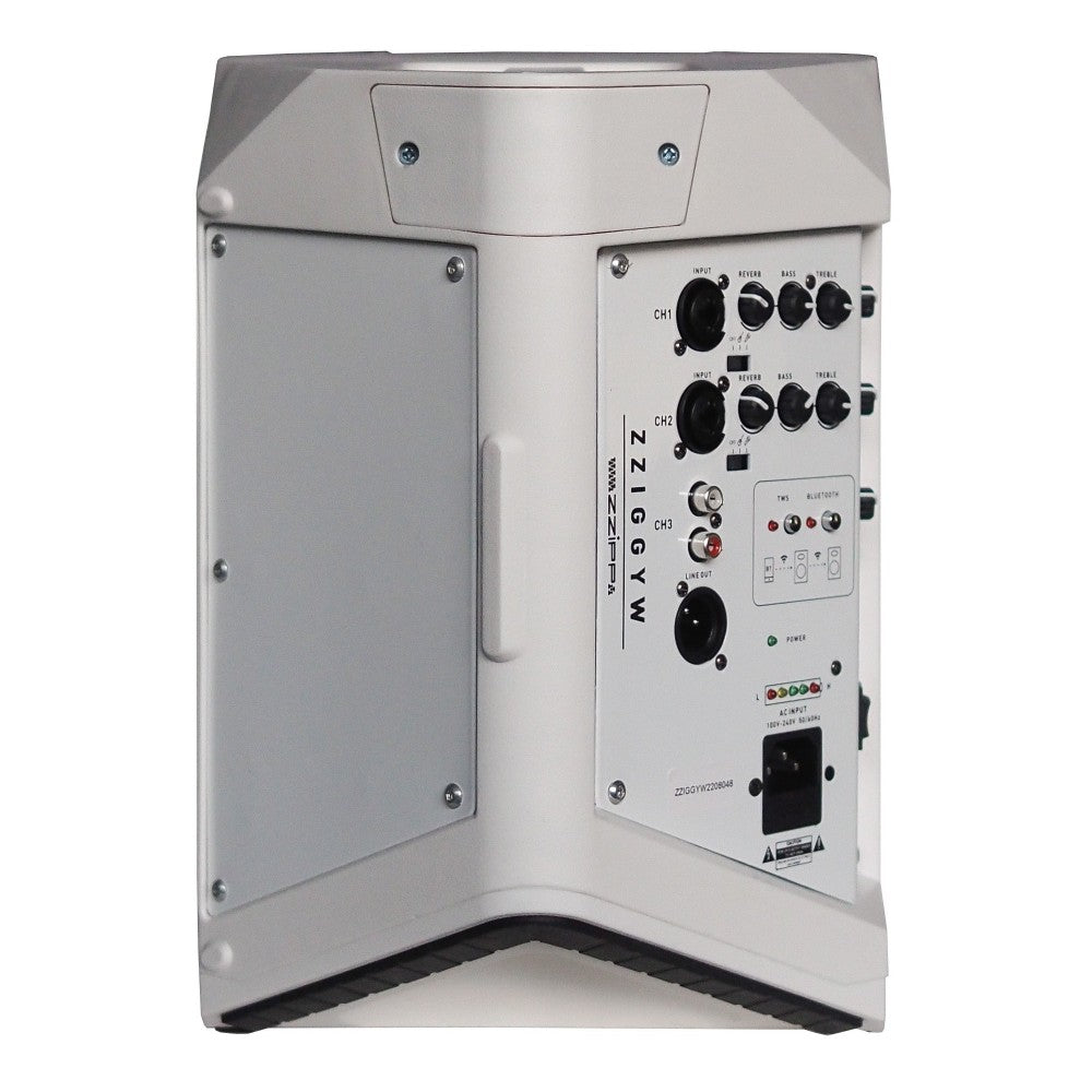 ZZIPP ZZIGGYW - CASSA AMPLIFICATA BIANCA A BATTERIA DA 6.5" 120W