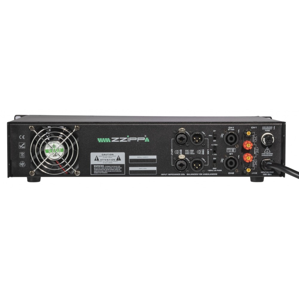 ZZIPP ZZONE800D AMPLIFICADOR DE POTENCIA ESTÉREO DE 1200W