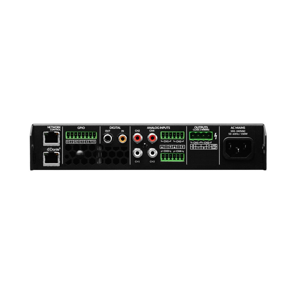 BLAZE POWERZONE CONNECT 122D AMPLIFICADOR DE 2 CANALES DE 125W COMPATIBLE CON DANTE