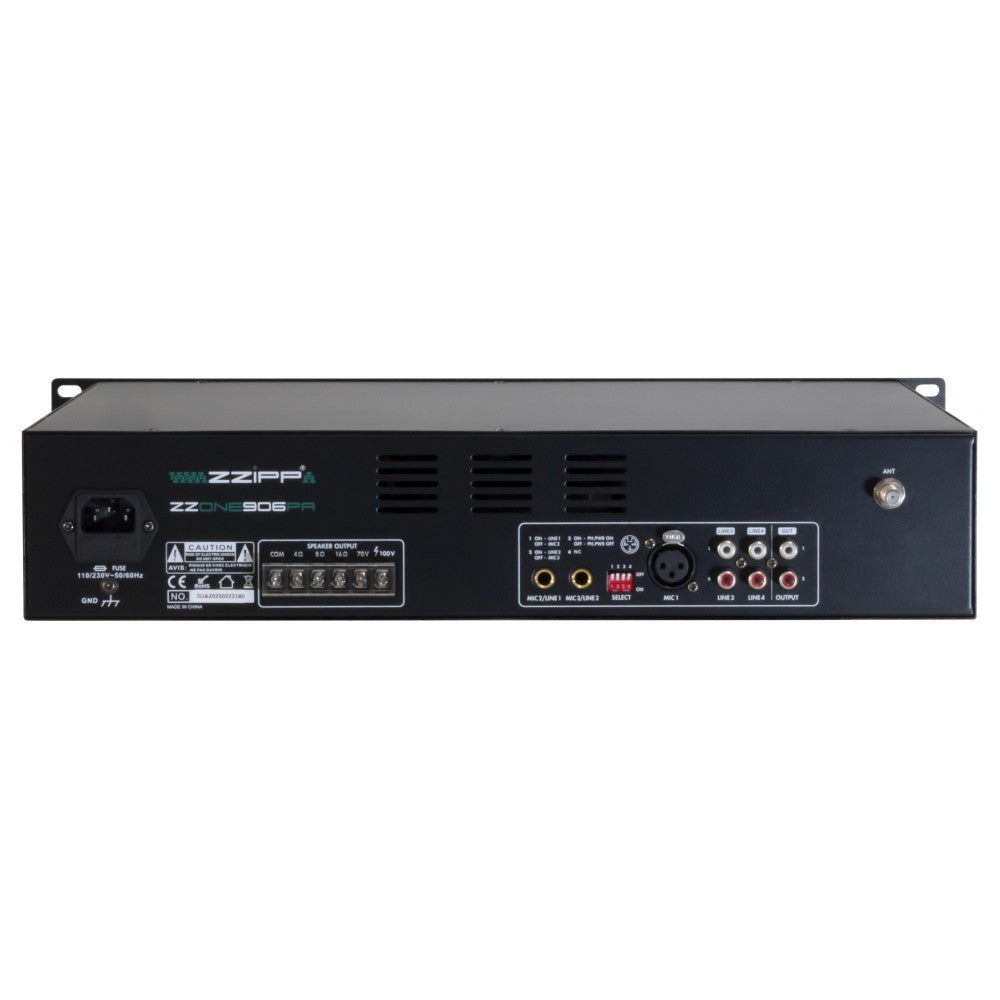 ZZIPP ZZONE906PA Amplificatore mixer lettore usb/bt/fm da 60w
