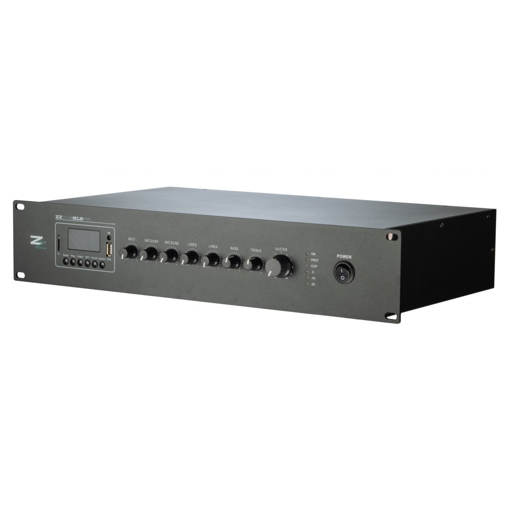 ZZIPP ZZONE912PA - Amplificador mezclador reproductor usb/bt/fm de 120w