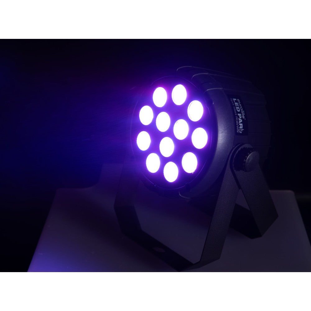 EUROLITE Set 4 focos LED PARty Spot Silencioso RGB/WW con funda de transporte