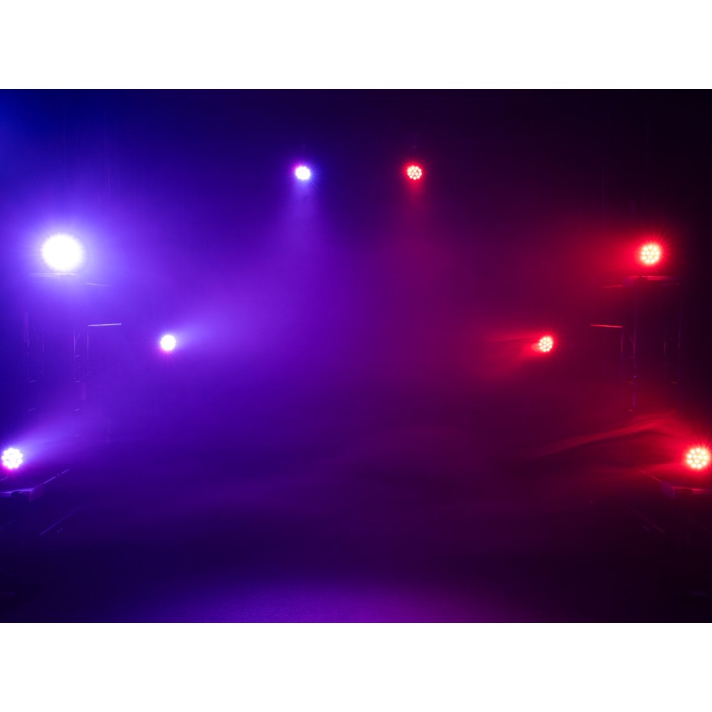 EUROLITE Set 4 focos LED PARty Spot Silencioso RGB/WW con funda de transporte