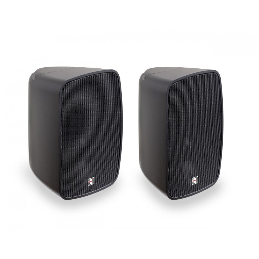 HELVIA LIVEO-420 PBK COPPIA DIFFUSORI A PARETE IP-65 4" NERO