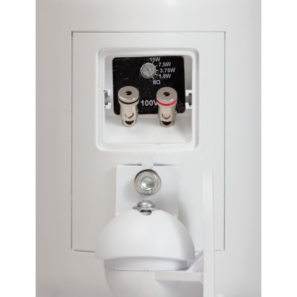 HELVIA LIVEO-420 PBK PAIR OF IP-65 4" WALL-MOUNTED LOUDSPEAKERS WHITE
