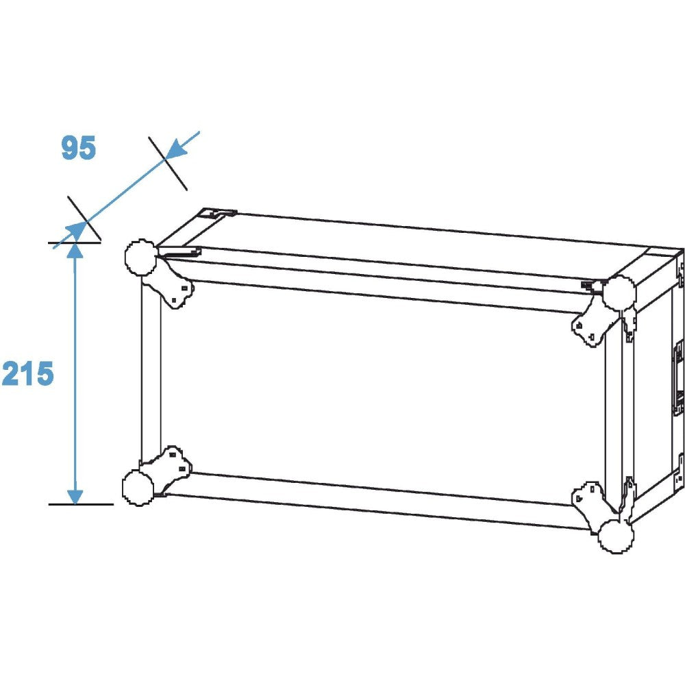ROADINGER PR-2, 4U, Flight case with 47 cm depth