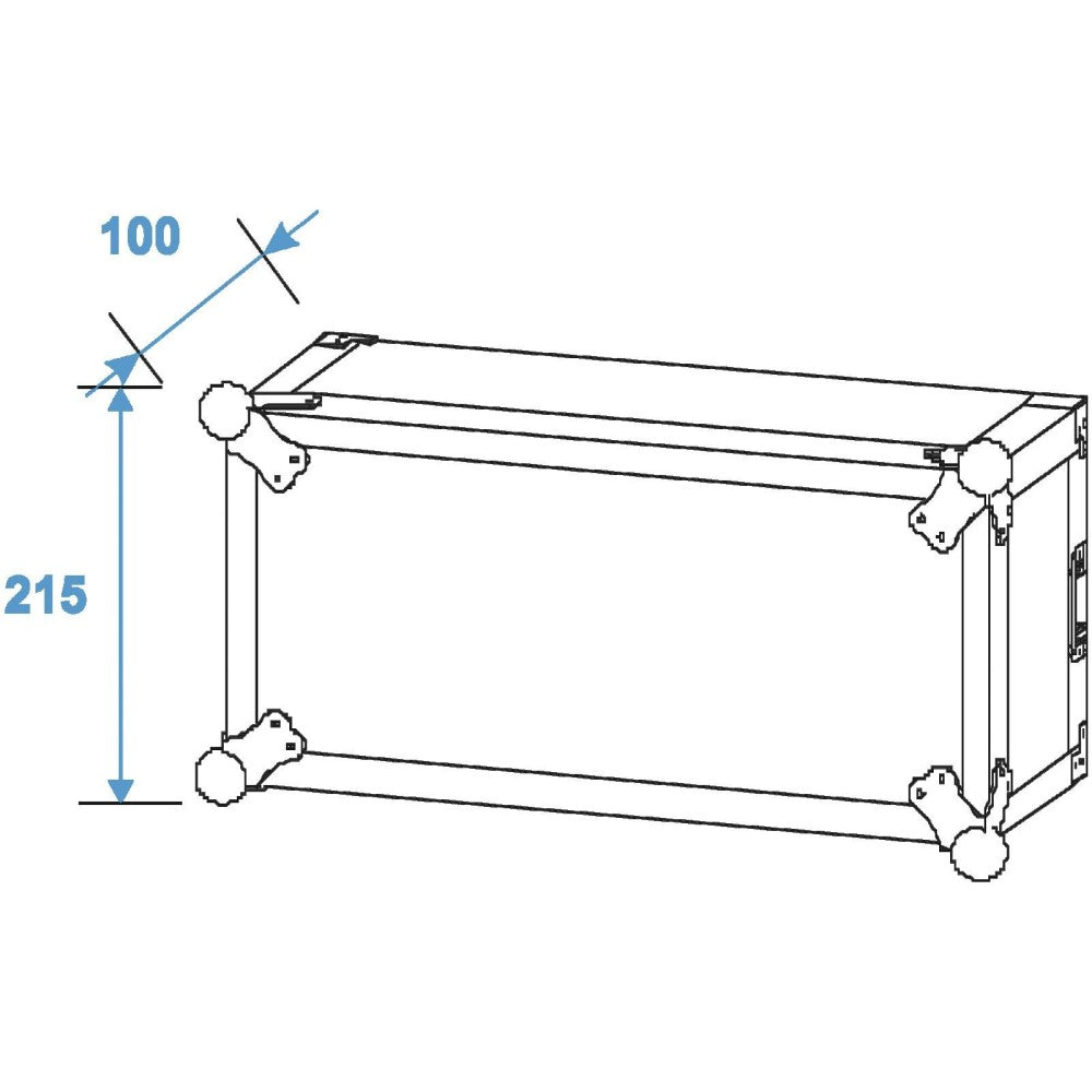 ROADINGER PR-2ST, 4U, Flight Case de rack con profundidad de 57 cm