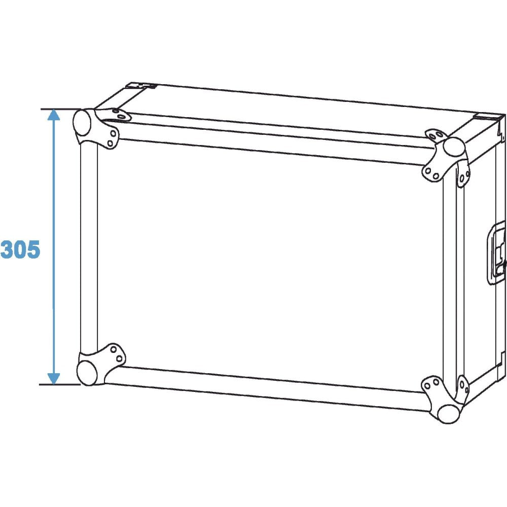 ROADINGER PR-2 Flight Case de Rack de 6U con 47 cm de profundidad