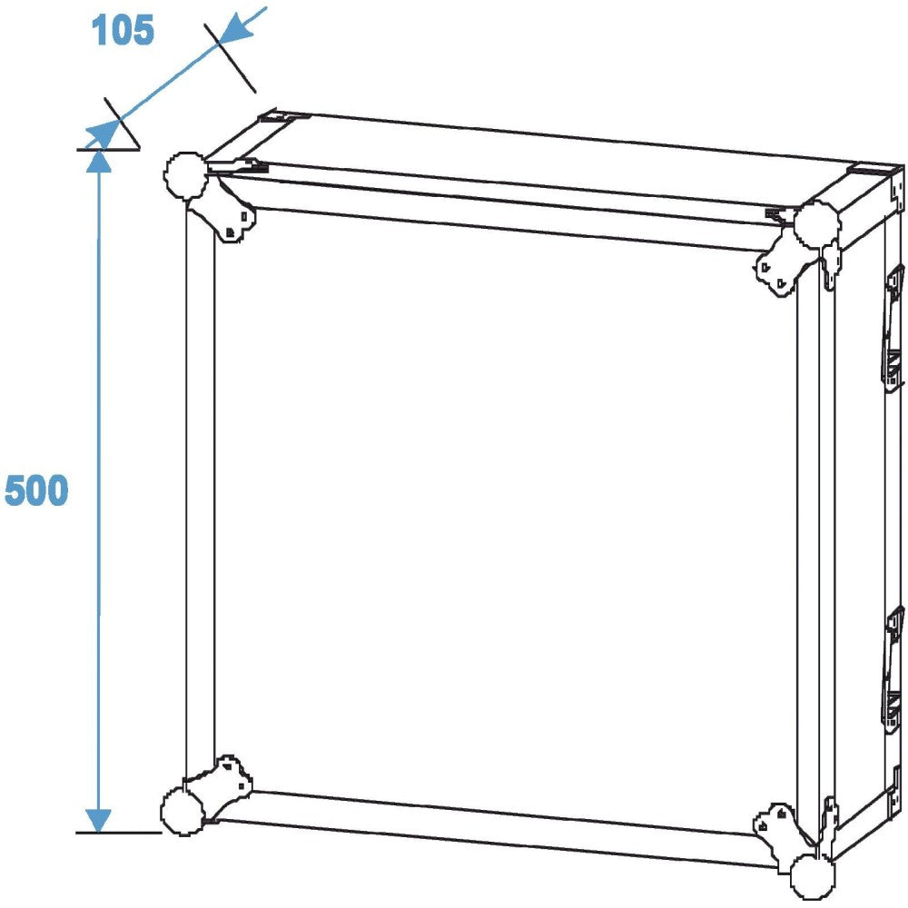 ROADINGER PR-2 Flight Case con rack de 10U y 47 cm de profundidad