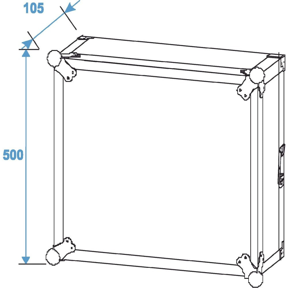 ROADINGER PR-2ST Flight Case rack 10U con 57 cm de profundidad