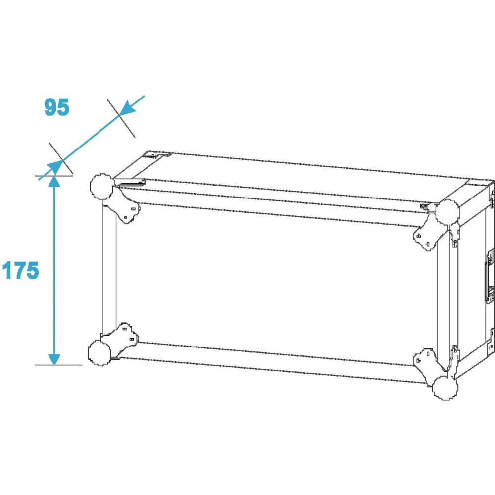 ROADINGER PR-1 Flight Case a Rack da 3U con profondità 47 cm