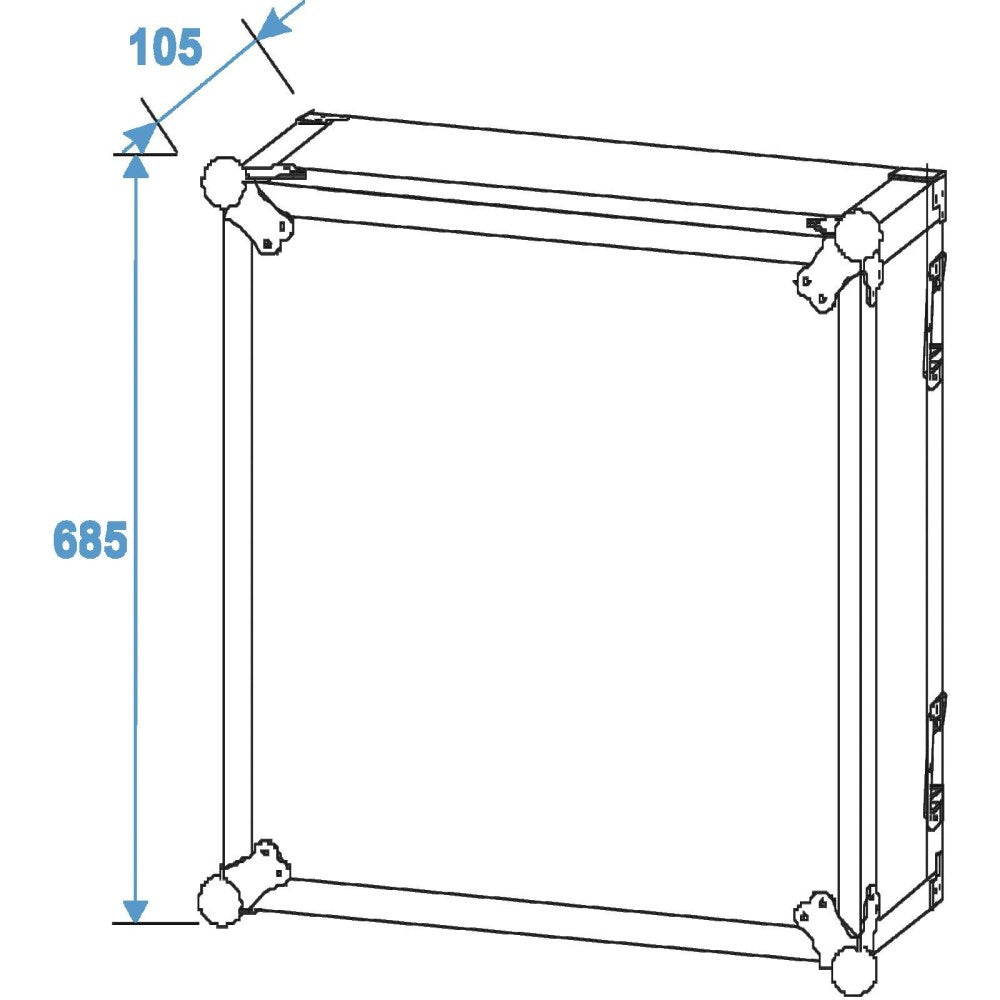 ROADINGER PR-2 Flight Case Rack de 14U con profundidad de 47cm