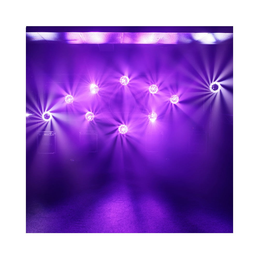 Cabezas móviles Evolite Wash con zoom y LED QUAD RGBW de 19 x 15 W