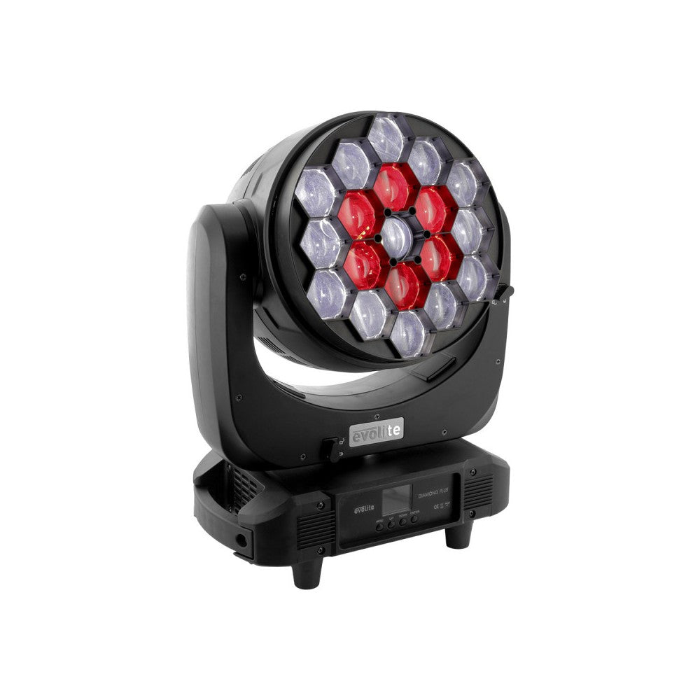 Cabezas móviles Wash Evolite con zoom y 19 LED QUAD RGBW de 40 W
