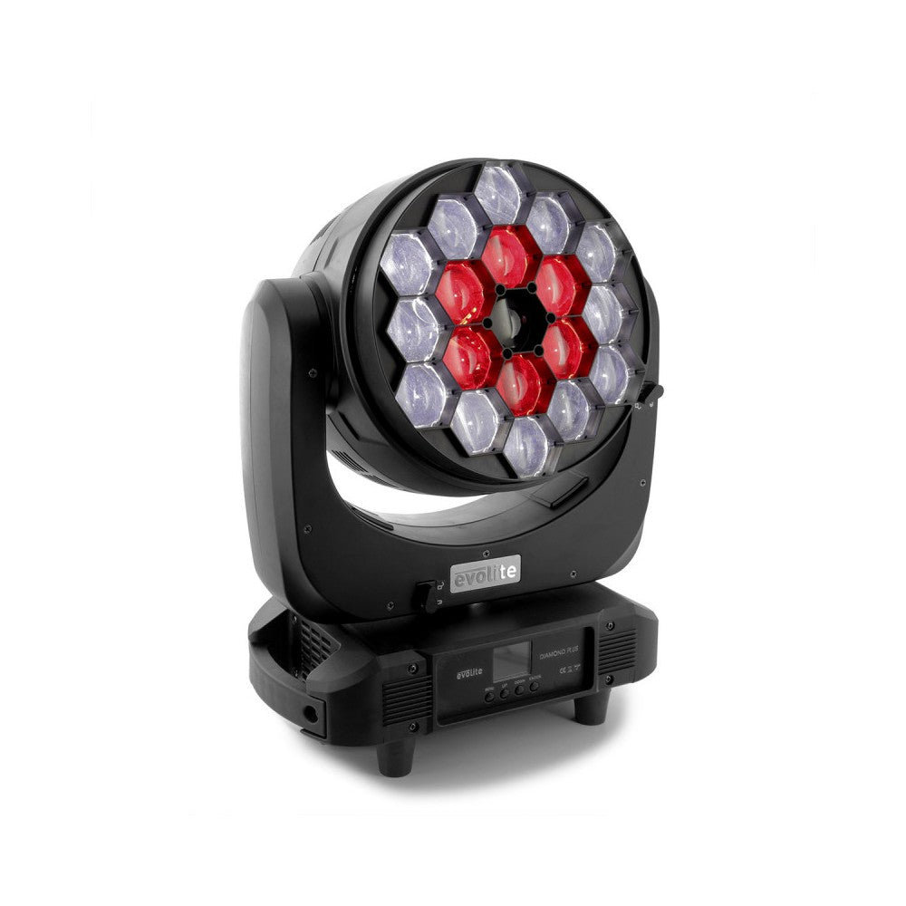 Cabezas móviles Wash Evolite con zoom y 19 LED QUAD RGBW de 40 W