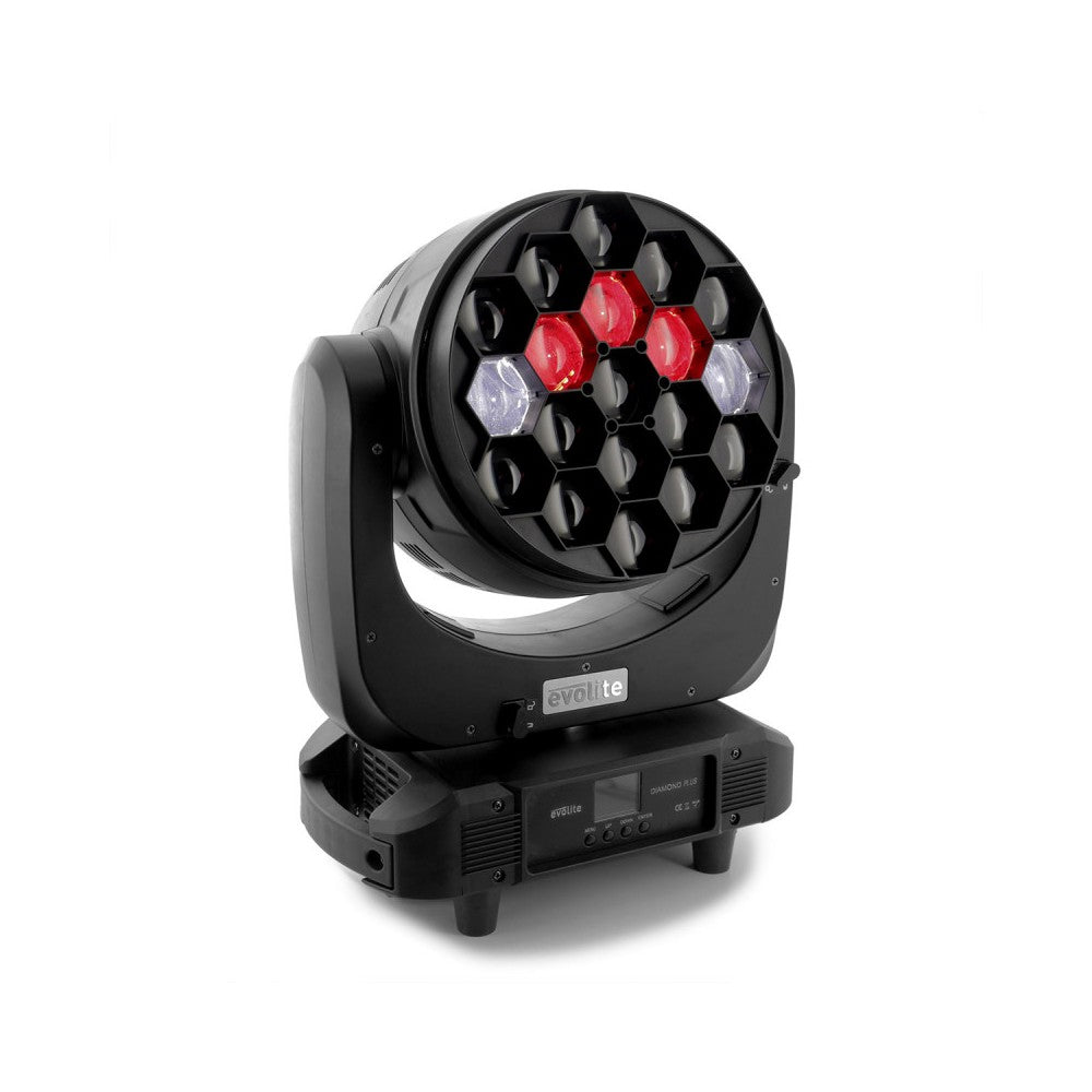 Cabezas móviles Wash Evolite con zoom y 19 LED QUAD RGBW de 40 W