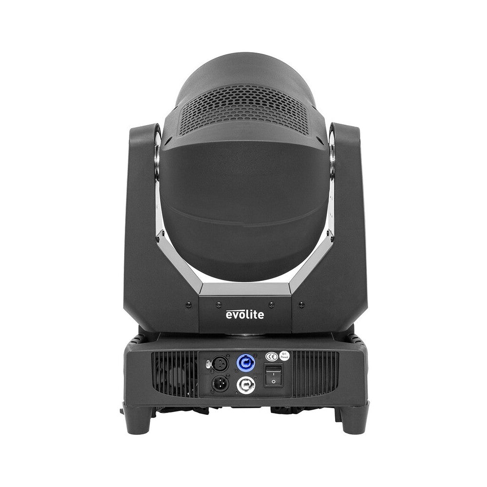 Evolite Pair of 12 x 40 W professional wash moving heads with zoom and Bee rotary effect, delivered in a transport flight case