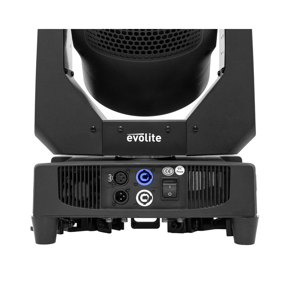 Evolite Pair of 12 x 40 W professional wash moving heads with zoom and Bee rotary effect, delivered in a transport flight case