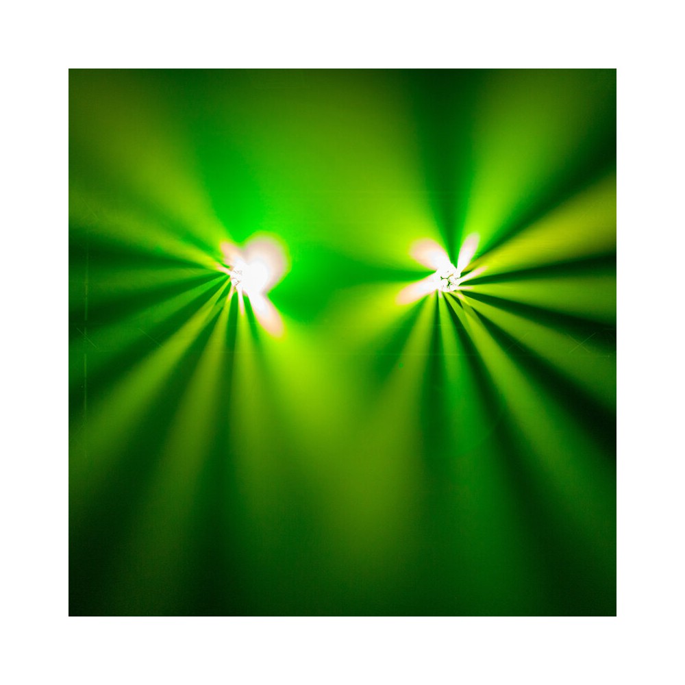 Evolite Pair of 12 x 40 W professional wash moving heads with zoom and Bee rotary effect, delivered in a transport flight case