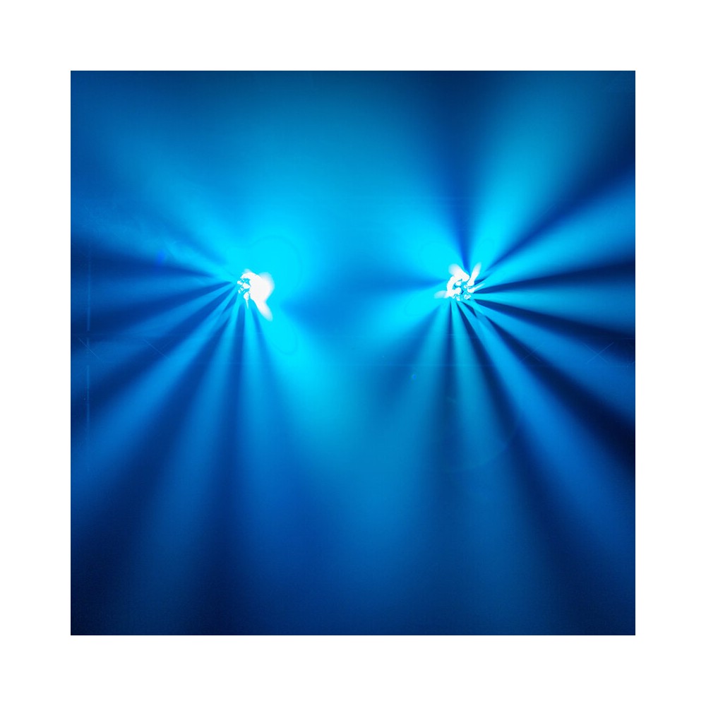 Evolite Pair of 12 x 40 W professional wash moving heads with zoom and Bee rotary effect, delivered in a transport flight case