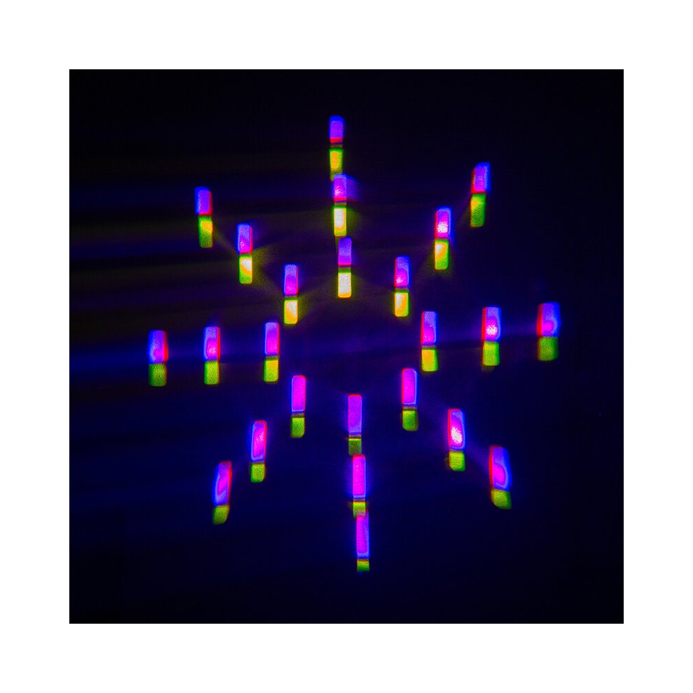 Evolite Pair of professional Beam moving heads, motorized focus, 11 Gobo wheel, 14 color wheel, 8-facet prism and 24-facet triple prism