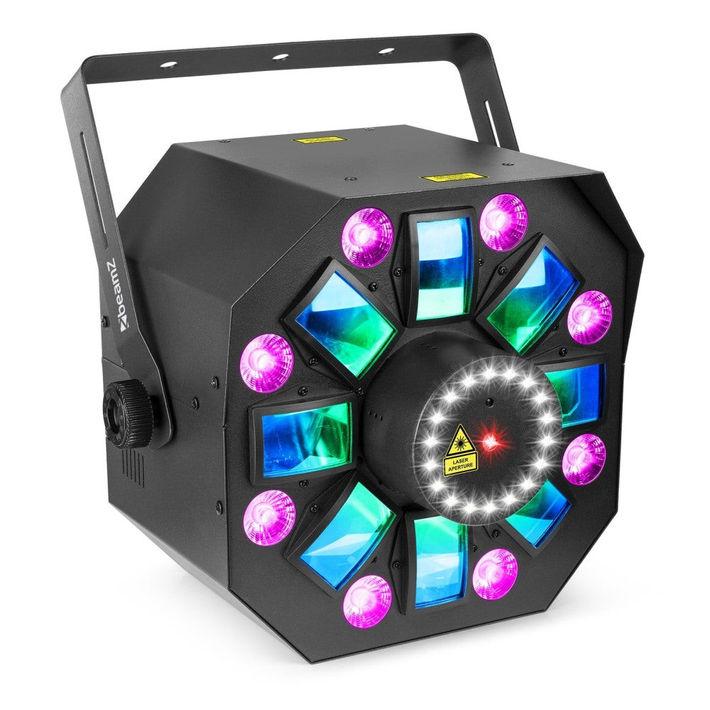 BEAMZ MULTIBOX LED CON LASER E STROBO