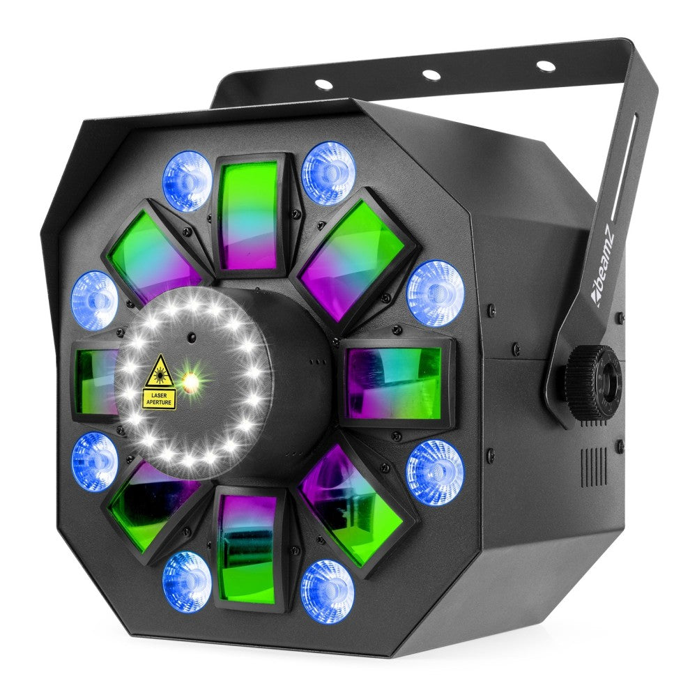 BEAMZ MULTIBOX LED CON LASER E STROBO