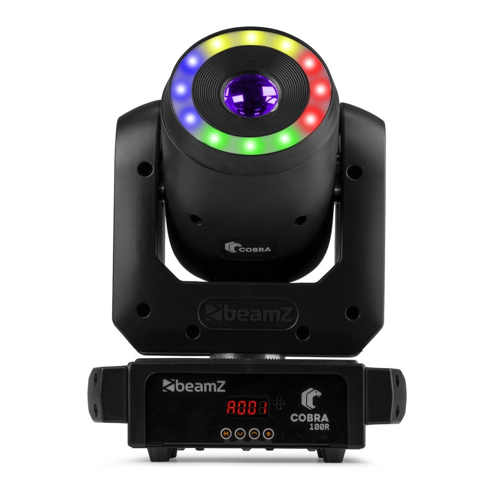 BEAMZ COBRA 100R TESTA MOBILE SPOT 100W CON ANELLO