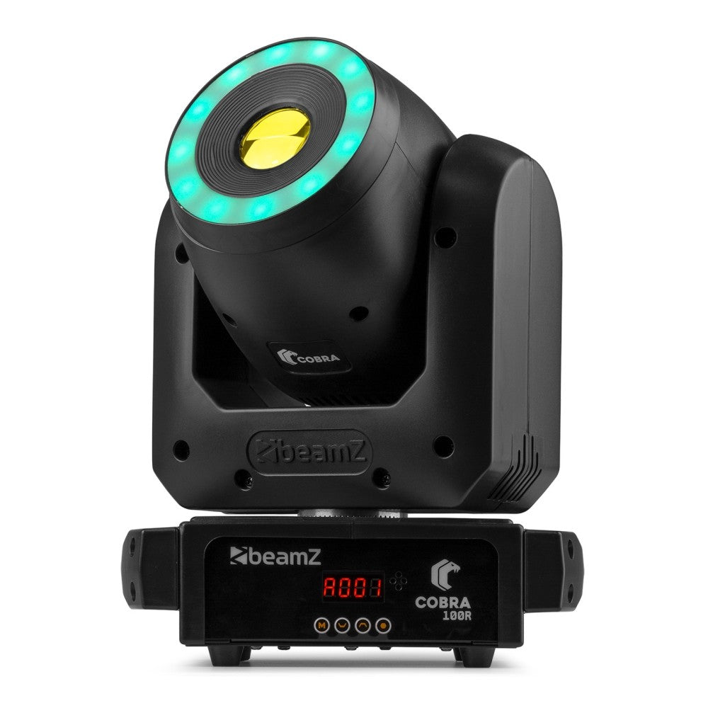 BEAMZ COBRA 100R TESTA MOBILE SPOT 100W CON ANELLO