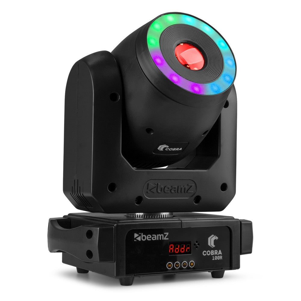 BEAMZ COBRA 100R TESTA MOBILE SPOT 100W CON ANELLO