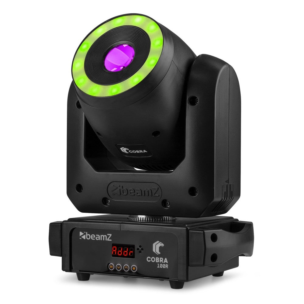 BEAMZ COBRA 100R TESTA MOBILE SPOT 100W CON ANELLO