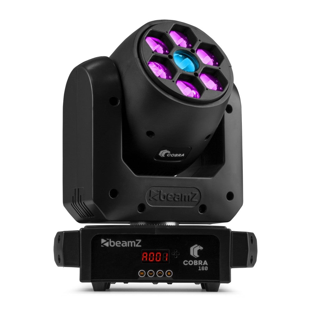 BEAMZ COBRA 160 100W SPOT MOVING HEAD WITH 6X 10W B-EYE