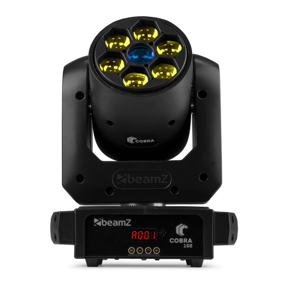 BEAMZ COBRA 160 TESTA MOBILE SPOT DA 100W CON 6 B-EYE DA 10W