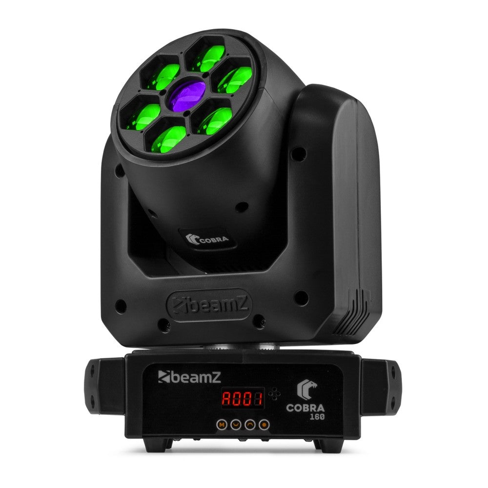 BEAMZ COBRA 160 TESTA MOBILE SPOT DA 100W CON 6 B-EYE DA 10W