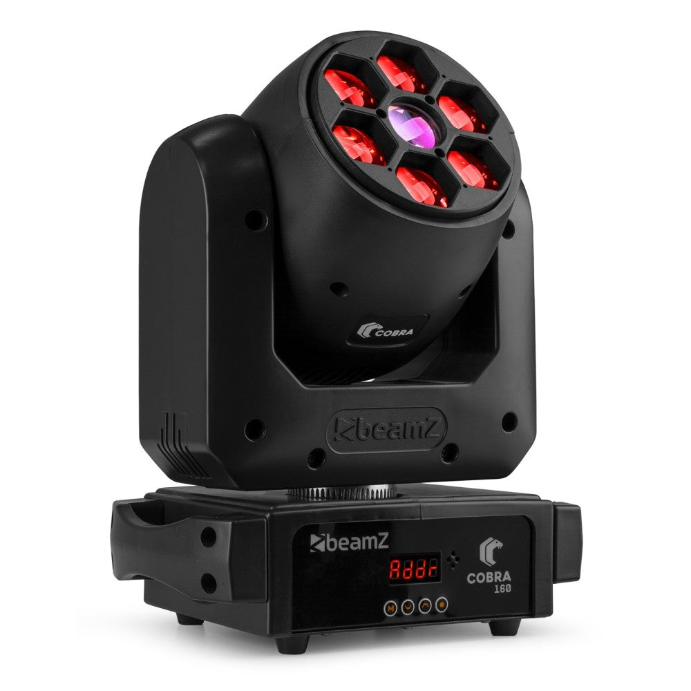 BEAMZ COBRA 160 TESTA MOBILE SPOT DA 100W CON 6 B-EYE DA 10W