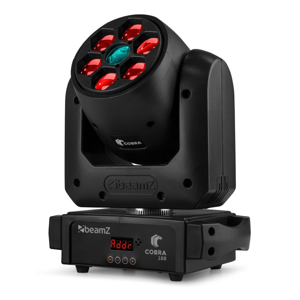 BEAMZ COBRA 160 TESTA MOBILE SPOT DA 100W CON 6 B-EYE DA 10W