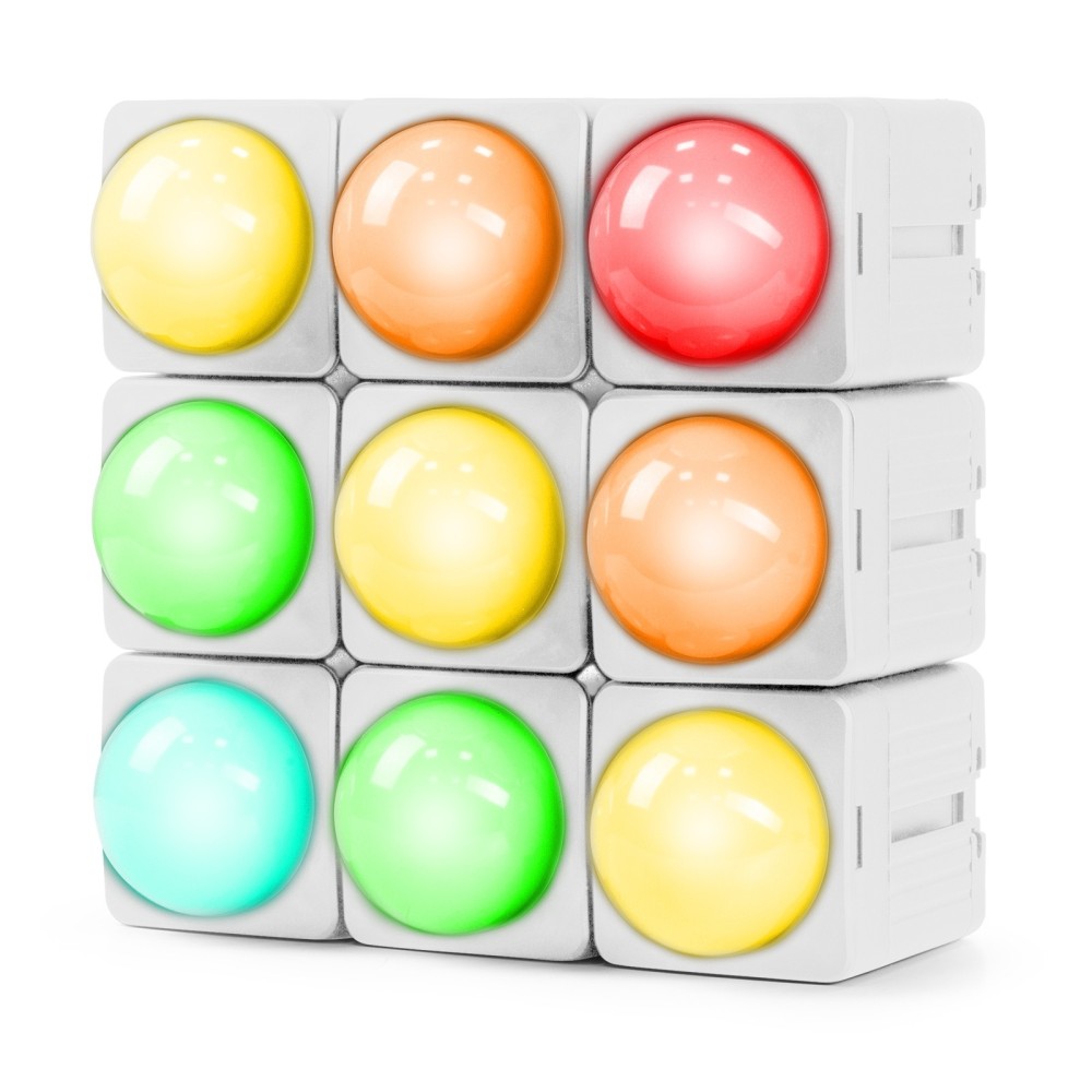 BEAMZ KUBE20BK UPLIGHT A BATTERIA DA ESTERNO BIANCO