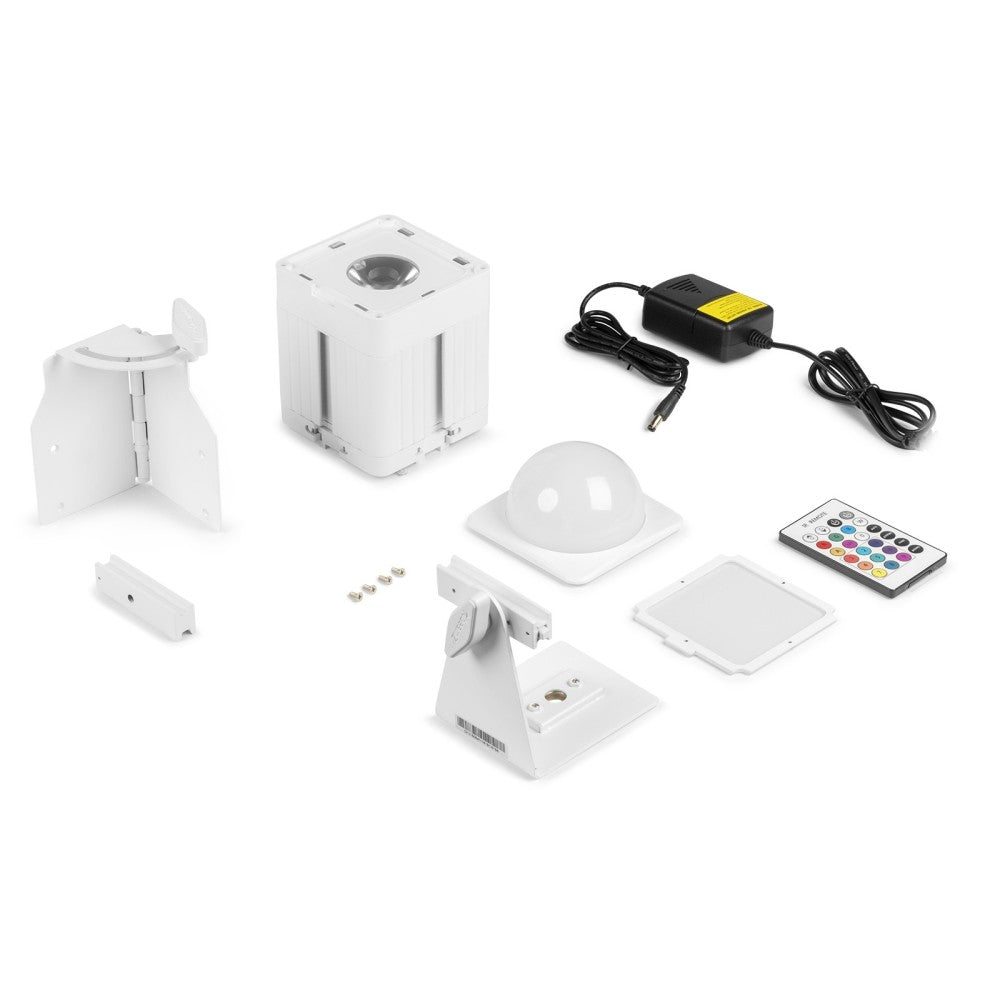 BEAMZ KUBE20BK UPLIGHT A BATTERIA DA ESTERNO BIANCO