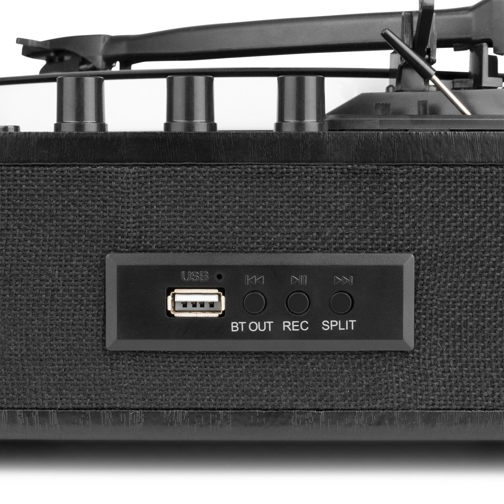 FENTON RP162LED TURNTABLE WITH BT INPUT/OUTPUT BLACK