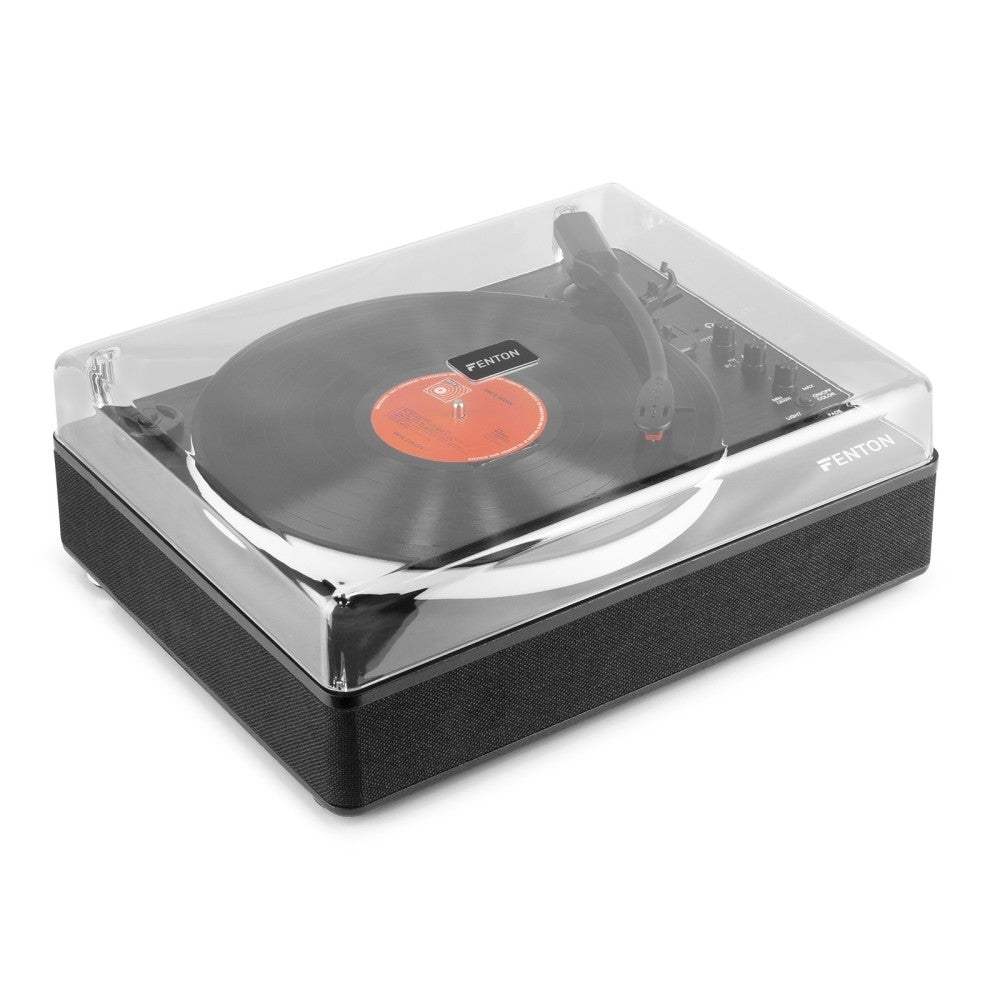 FENTON RP162LED TURNTABLE WITH BT INPUT/OUTPUT BLACK