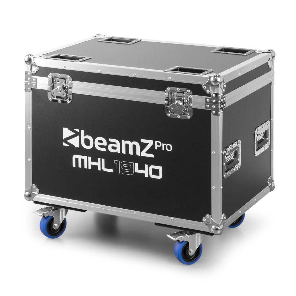 BEAMZ MHL1940 PAR DE CABEZALES MÓVILES 19X40W CON ANILLO, ZOOM Y FLIGHTCASE