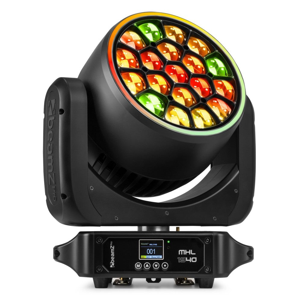 BEAMZ MHL1940 MOVING HEAD WITH 19X 40W LEDS, RING AND ZOOM