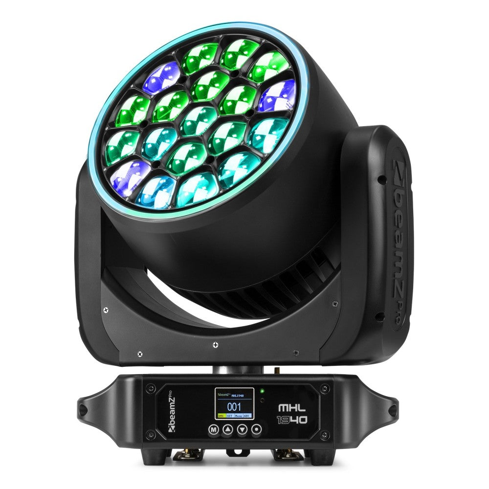 BEAMZ MHL1940 MOVING HEAD WITH 19X 40W LEDS, RING AND ZOOM