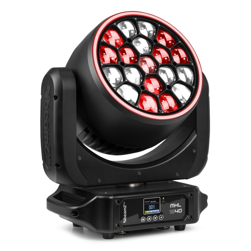 BEAMZ MHL1940 MOVING HEAD WITH 19X 40W LEDS, RING AND ZOOM